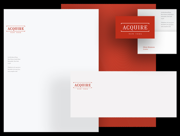 Acquire New York stationary