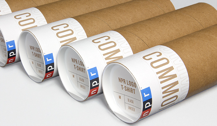 NPR Commons t-shirt tube