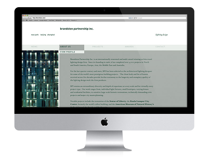 Brandston Partnership Inc. website