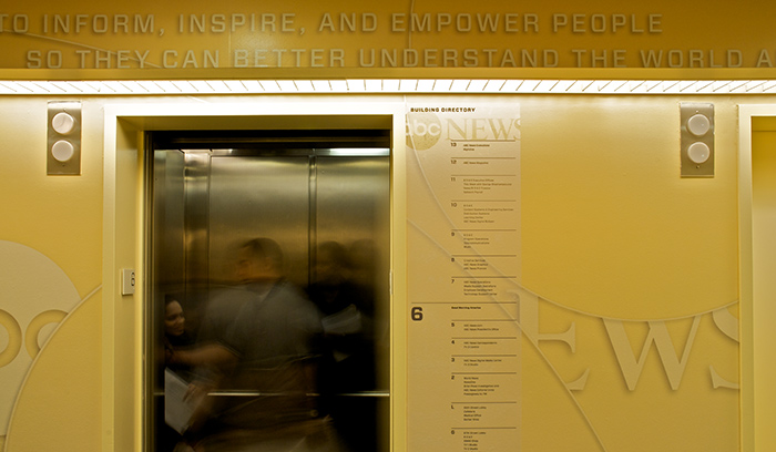 ABC News Elvator Lobby Mural Detail