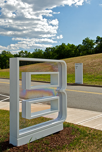 building identification modern typography