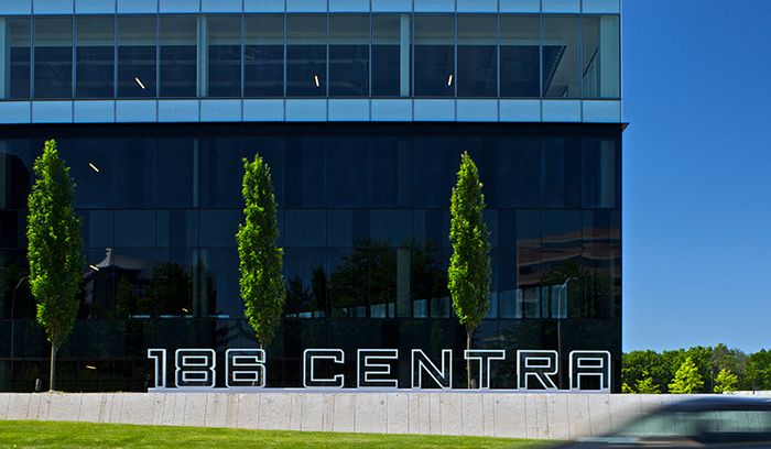 building identification modern typography