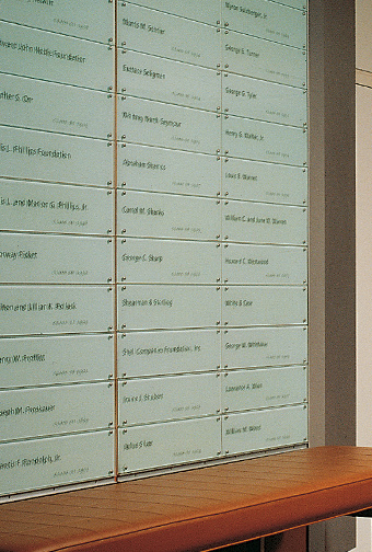 Columbia Law School Donor Wall detail