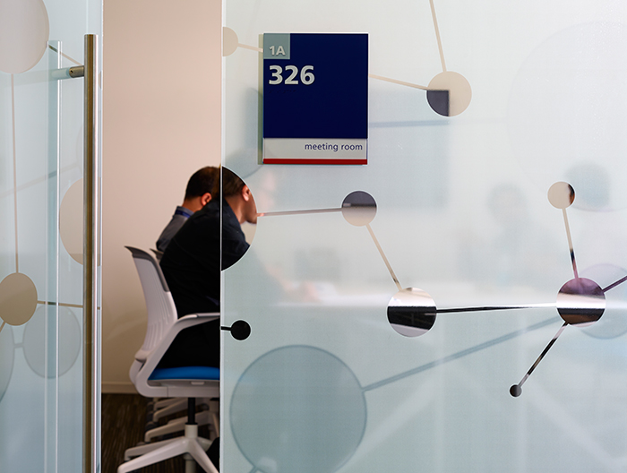 Novo Nordisk mural and room identification