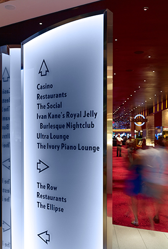 Revel Hotel and Casino wayfinding detail