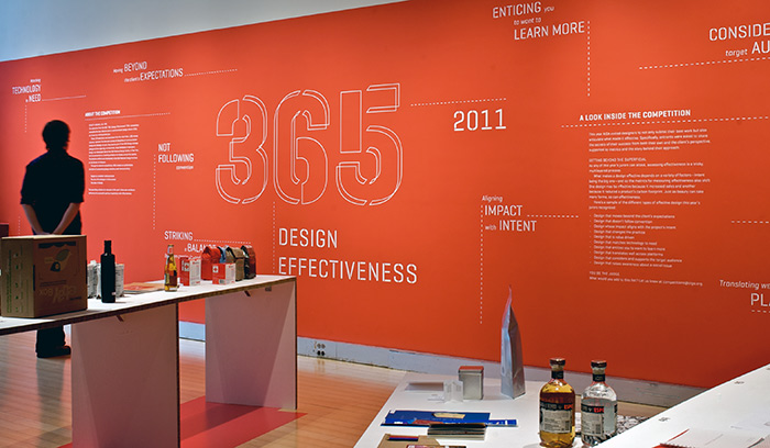 AIGA wall mural typography