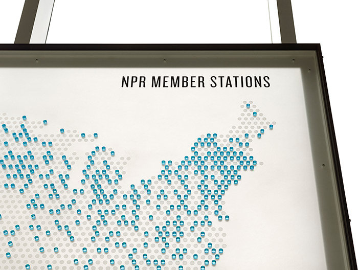 NPR Headquarters Lobby network map detail